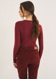T-shirt Sara con scollo a V ROSSO CHIANTIVERDE FORESTA Donna immagine n. 3