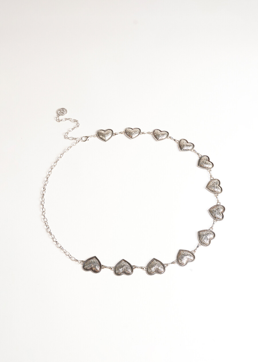 Cintura Clare catena cuori GRIGIO SILVER  Donna , immagine n. 1