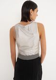 Top Tania in tessuto mesh ROSA NUDONERO BLACK Donna immagine n. 3