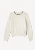 Marisol sweater with jewel detail ROSSOBEIGE LATTE Woman image number 4