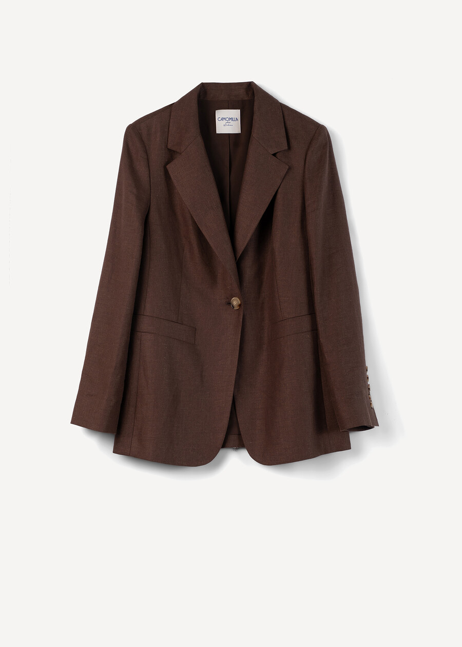 Geky single-breasted jacket MARRONE Woman , image number 7