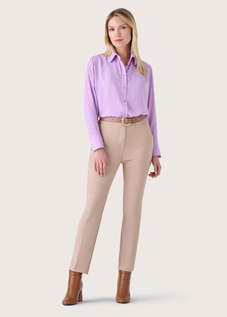 Alice polyviscose trousers BEIGE CAMMELLOGRIGIO MEDIUM GREY Woman , image number 3