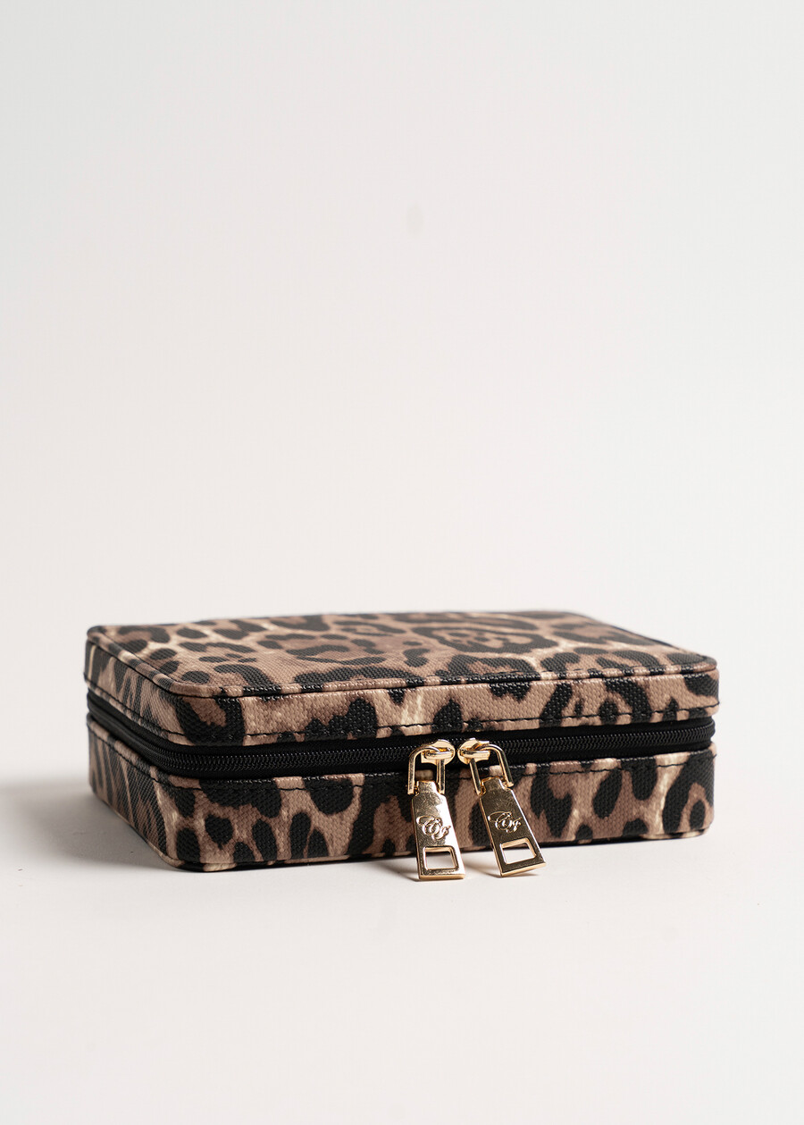 Baylie animal-print eco-leather jewelry case NERO BLACK Woman , image number 2