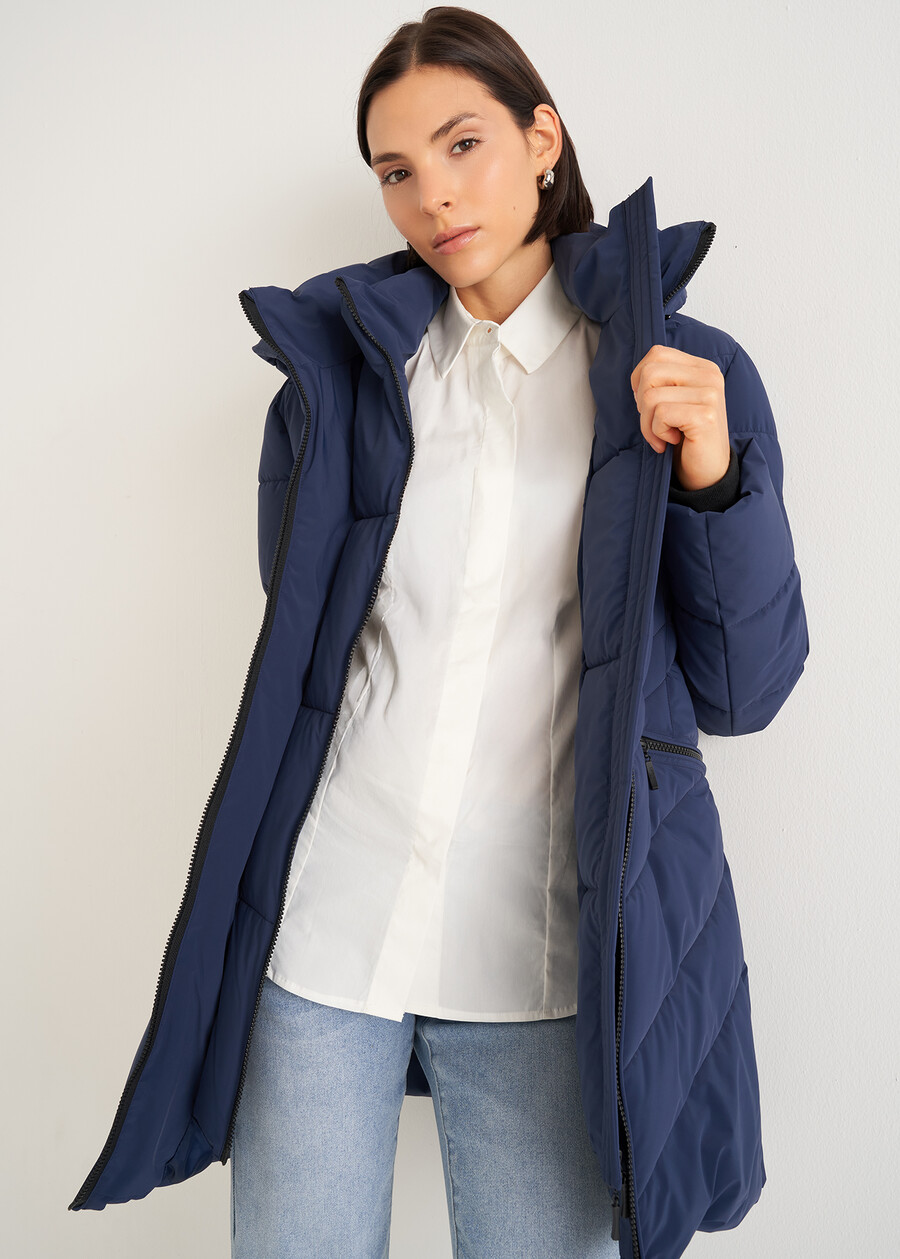 Piky padded jacket with belt BLU MIDNIGHTOYSBL Woman , image number 3