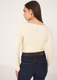 Meggy ribbed knit top BEIGE LATTE Woman image number 3