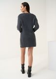 Cardigan Cassy lungo scollo a V GRIGIO Donna immagine n. 4