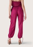 Pry 100% rayon twill trousers ROSSO CHIANTI Woman image number 4