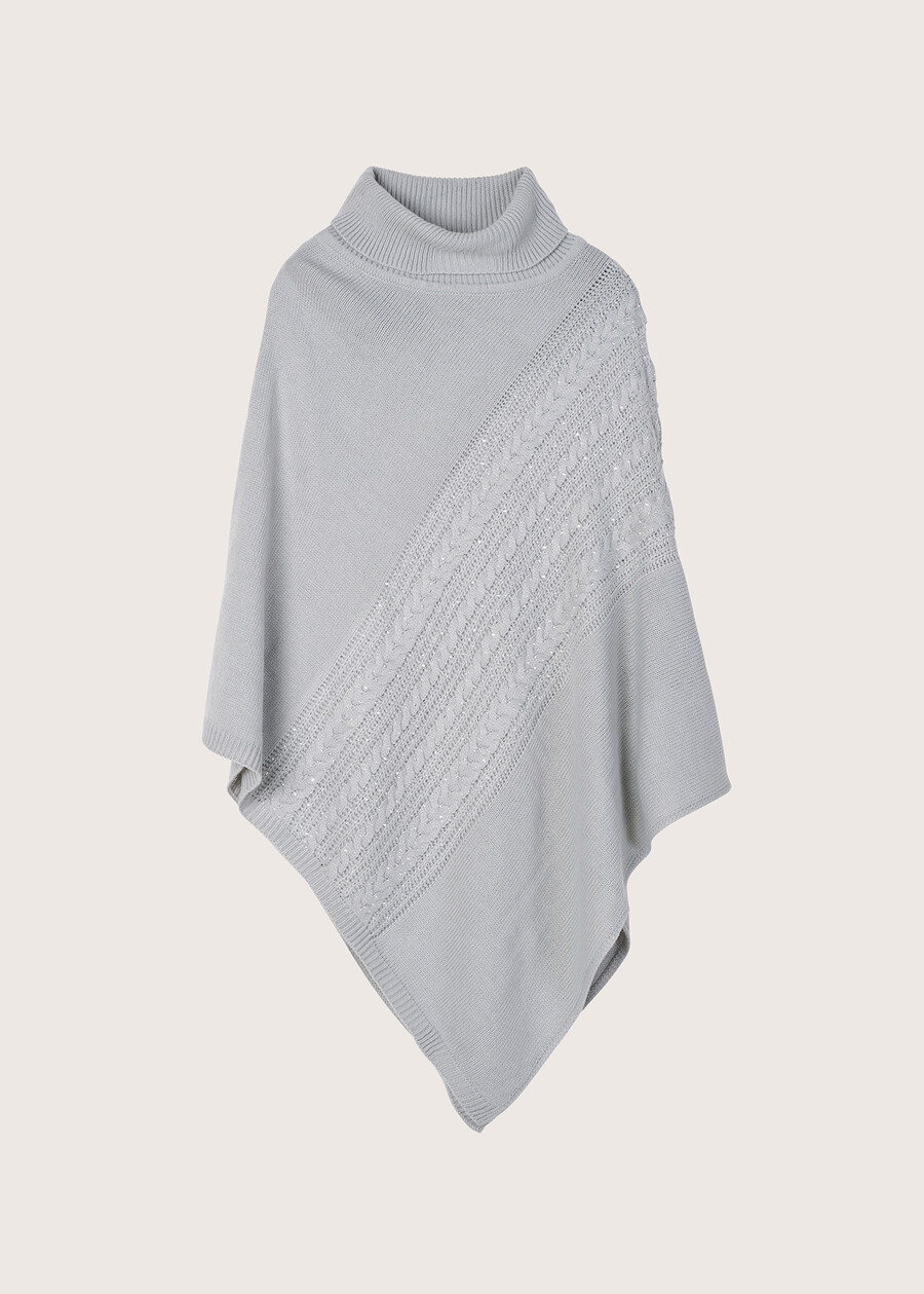 Poncho Milla con strass GRIGIO CLOUDROSA CIPRIA Donna , immagine n. 4