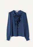 Cristel blouse with ruffles BLU MIDNIGHT Woman image number 5