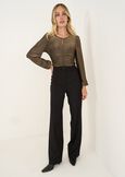 T-shirt Steel lurex con scollo a V NERO Donna immagine n. 4