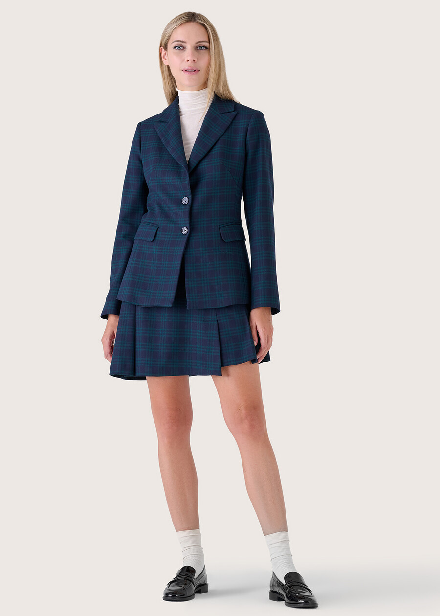 Giacca Giselle fantasia check BLUE OLTREMARE Donna , immagine n. 5