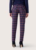 Kate check pattern trousers BLUE OLTREMARE  Woman image number 4