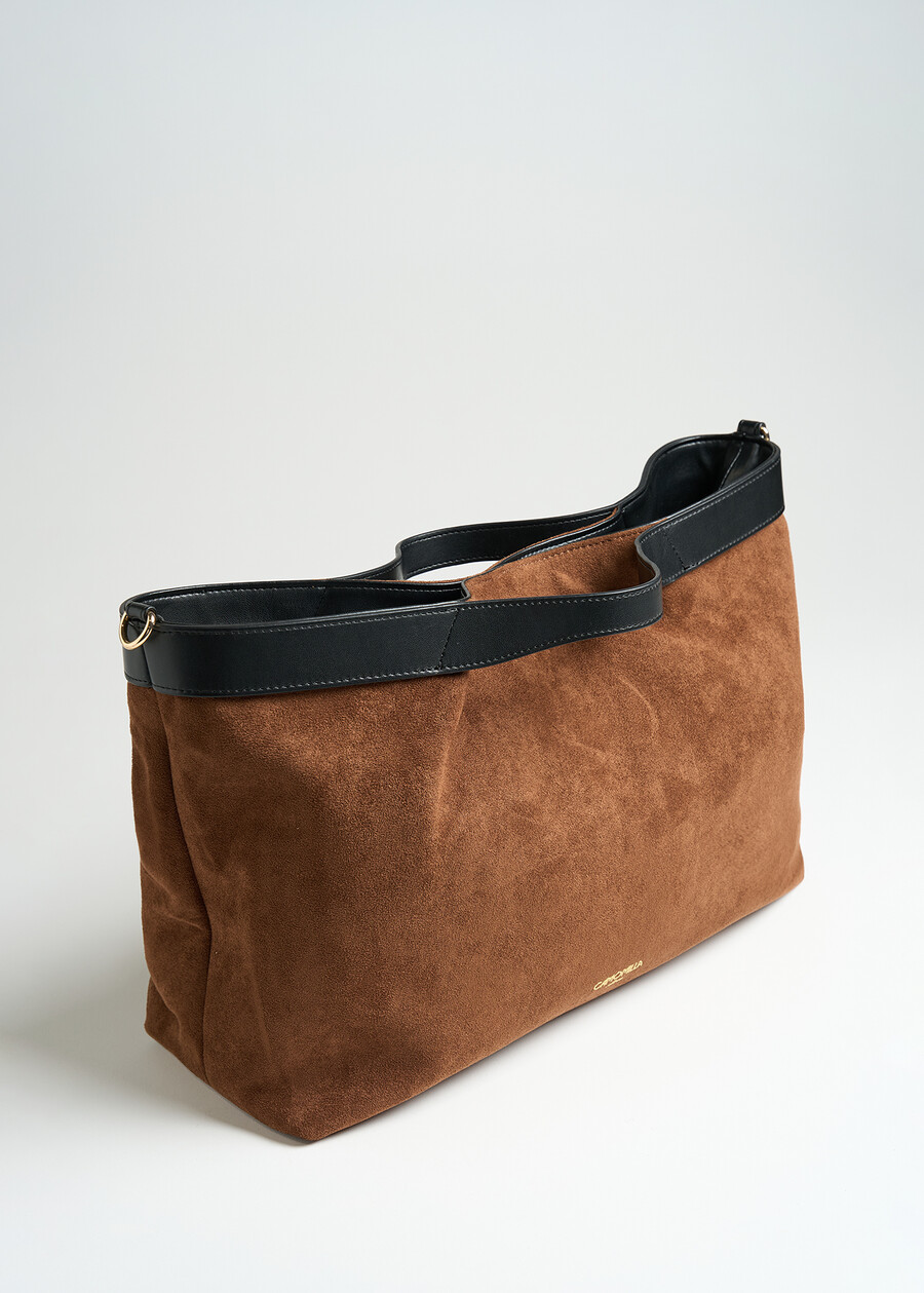 Blackey faux-suede shopping bag MARRONE CARAMELLO Woman , image number 3