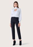 Alice Milan stitch fabric trousers NERO BLACKBLUE OLTREMARE  Woman image number 1
