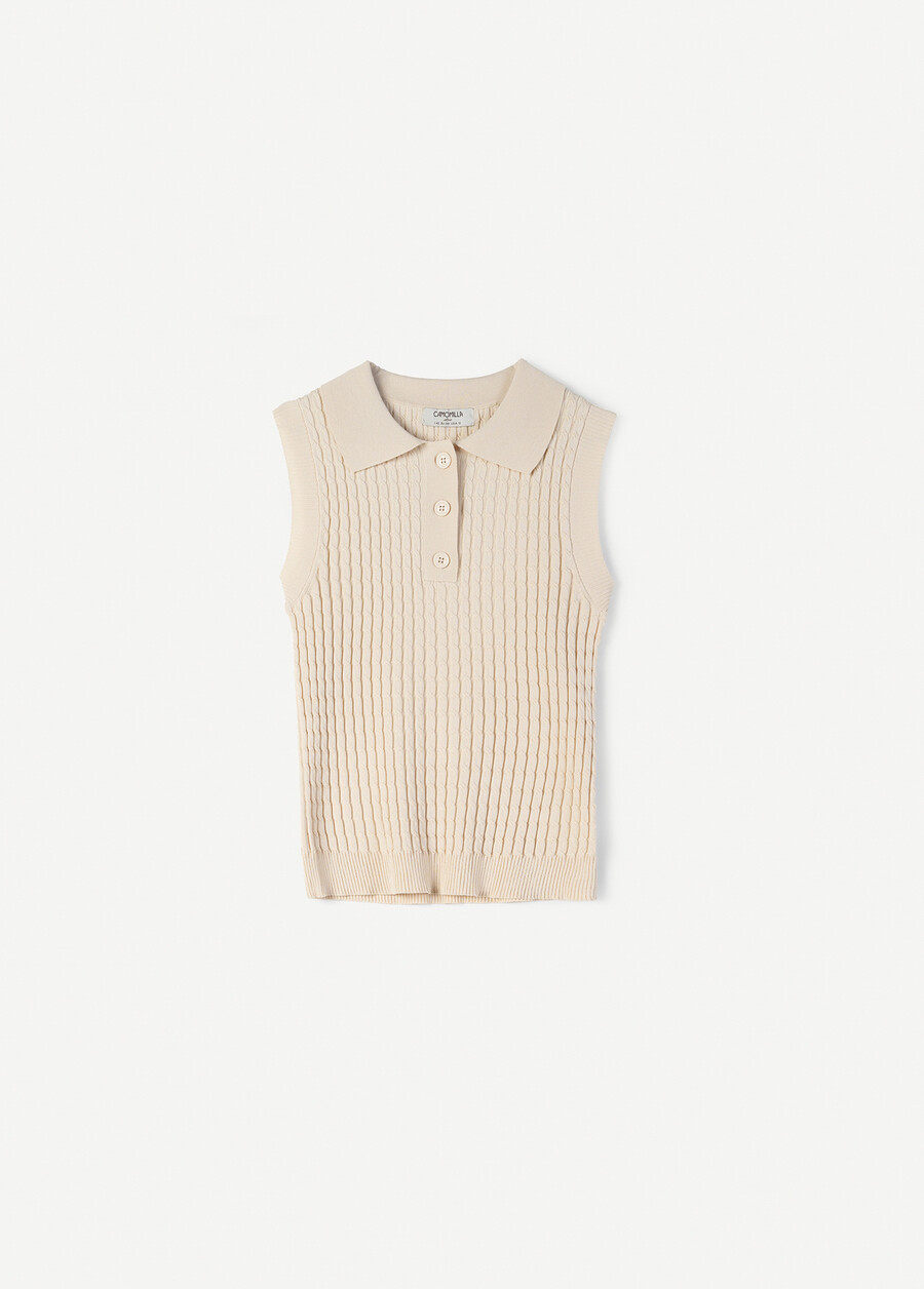 Soya armhole top BEIGE GREIGE Woman , image number 4