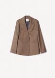 Checked Wide-Lapel Suit MARRONE TERRA Woman image number 10