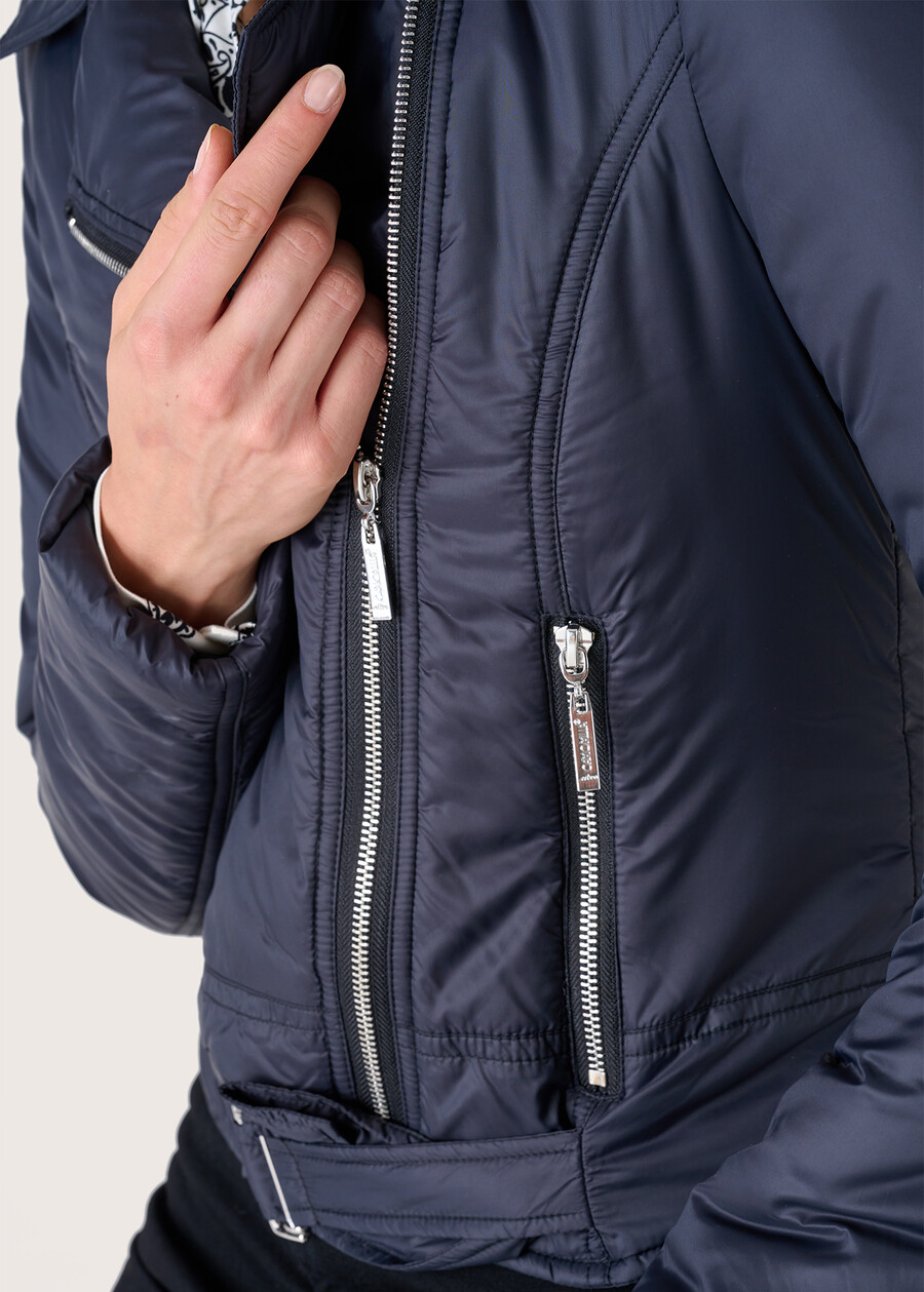 Gabriel biker jacket NERO BLACKMARRONE CASTAGNA Woman , image number 2