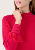 Melanie sweater with fringes ROSSO MAGENTABLU GRAFITE Woman image number 2