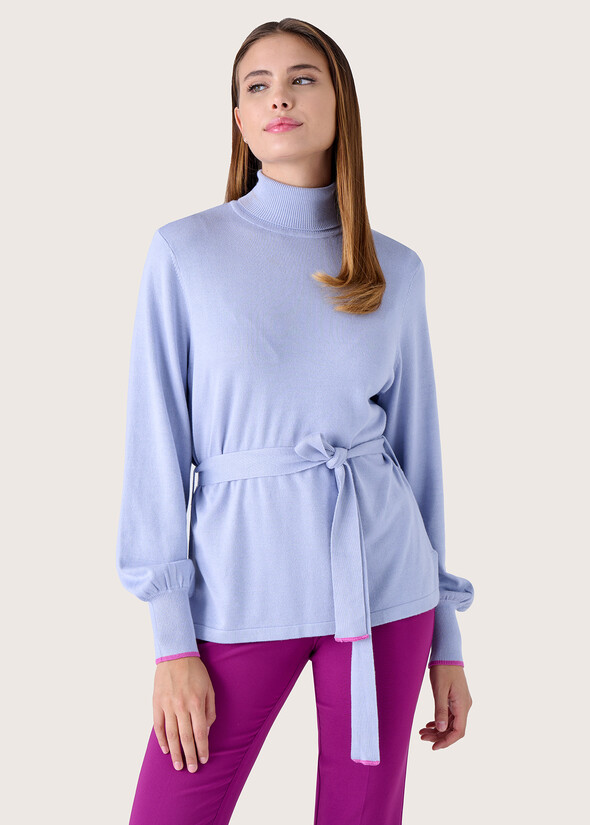 Andie viscose-blend jersey BLU FIORDALISO Woman null