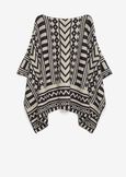 Mack poncho with ethnic pattern  Woman image number 4