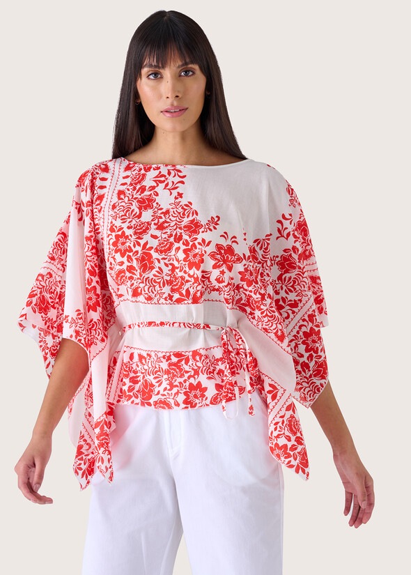 Cassy 100% cotton blouse BIANCO WHITE Woman null
