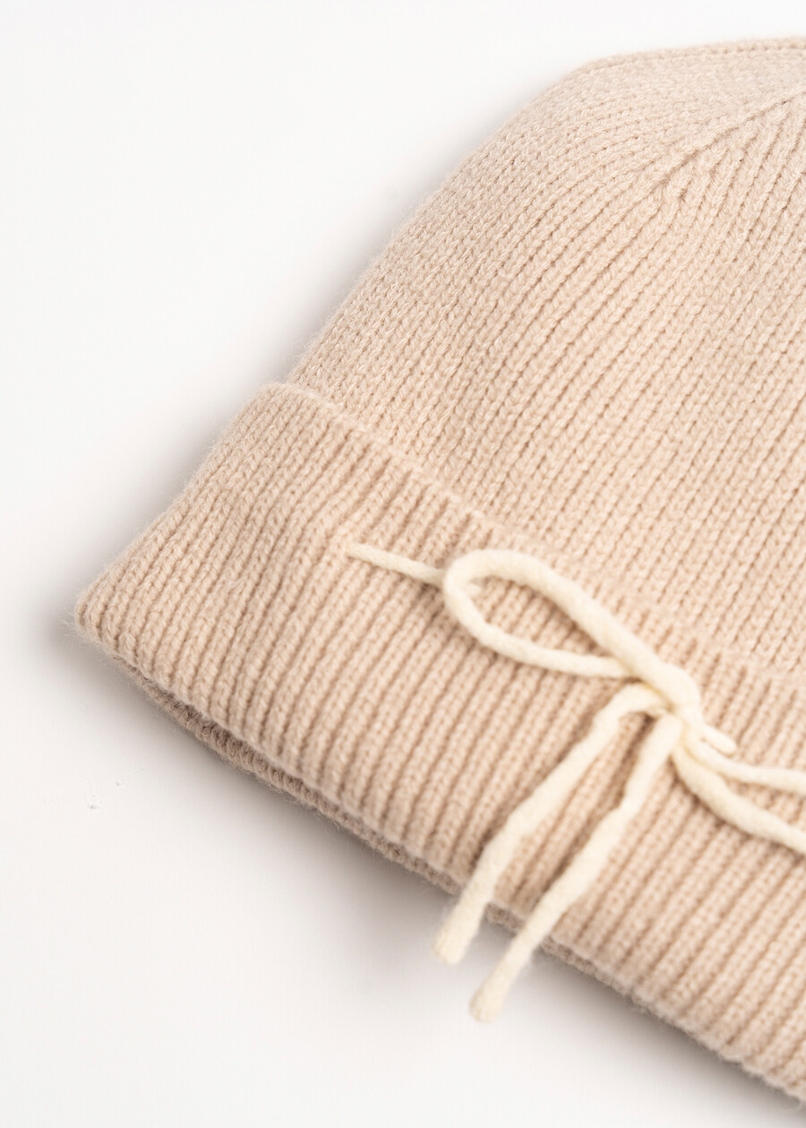 Cuffia Cladys con fiocco a contrasto BEIGE GREIGE Donna , immagine n. 3