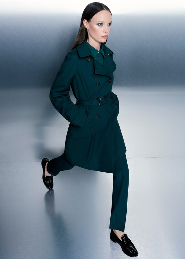 Taira double-breaster trench VERDE BOTTIGLIA Woman null