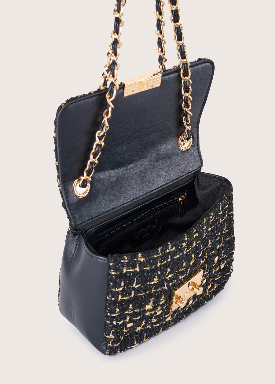 Pochette Berta in tessuto bouclé NERO BLACKBLUE OLTREMARE ROSSO SYRAH Donna , immagine n. 2