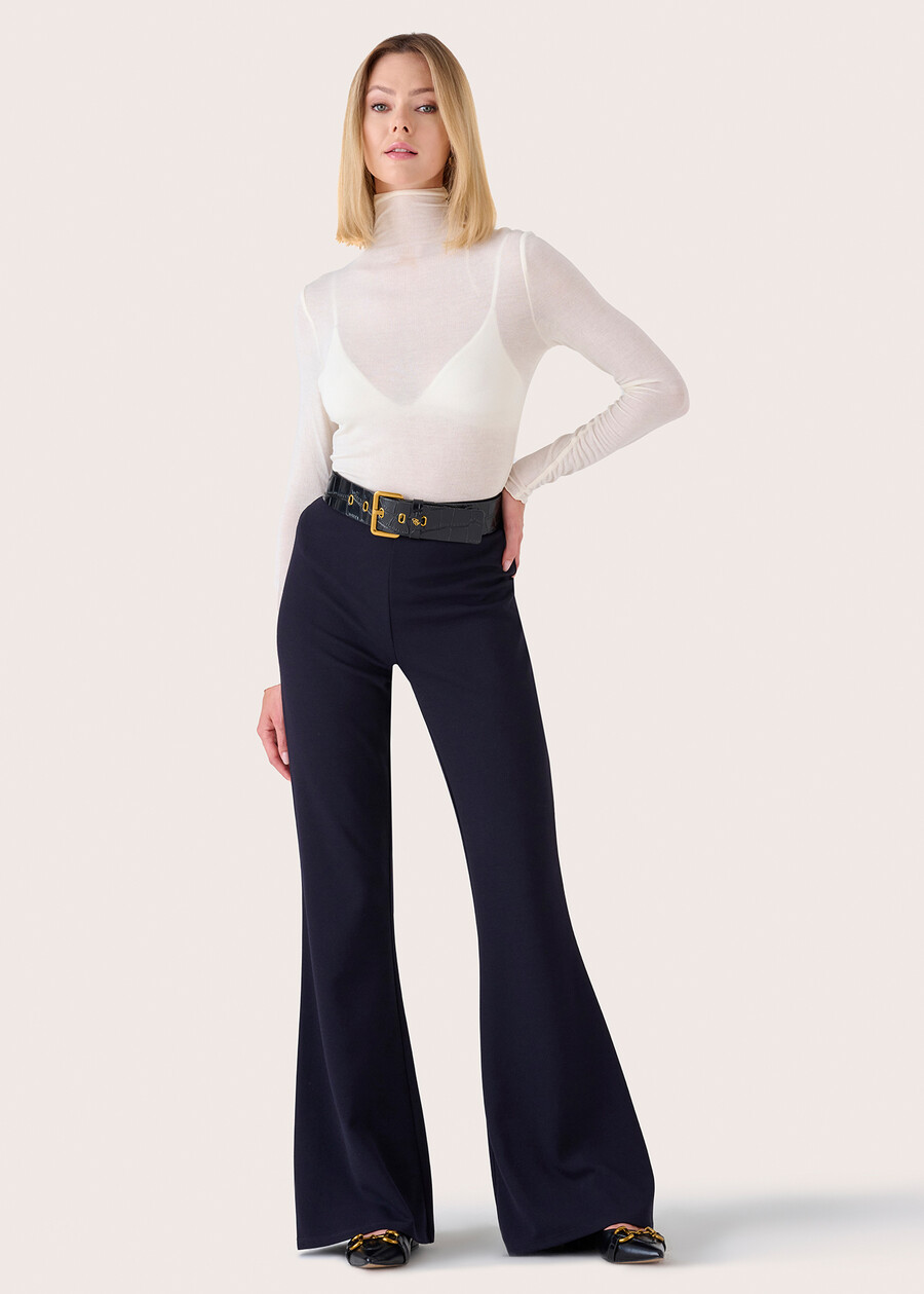 Pantalone Victoria a zampa ROSSO MARTENERO BLACKBLUE DARK BLUEMARRONE Donna , immagine n. 2