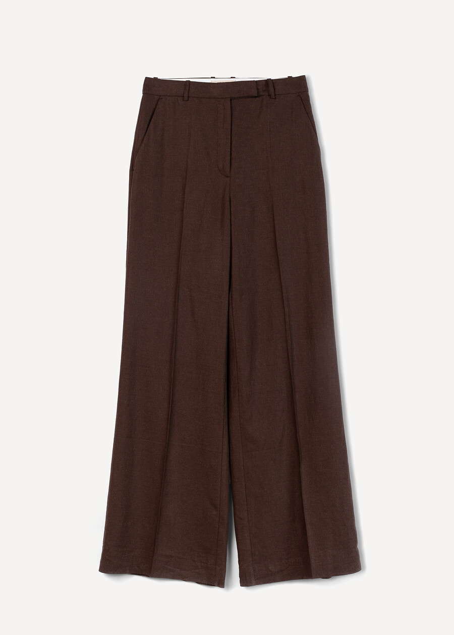 Paky wide-leg tailored trousers MARRONE Woman , image number 8