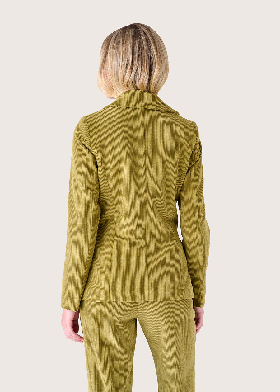 Geneva velvet double-breasted jacket VERDE GOLDEN Woman , image number 4