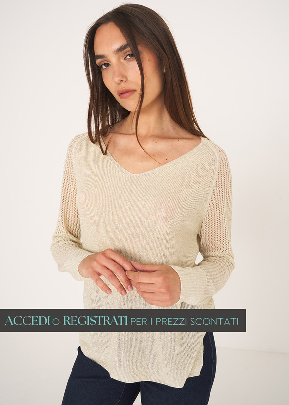 Maglia Mariel in lurex BEIGE LIGHT BEIGE Donna null