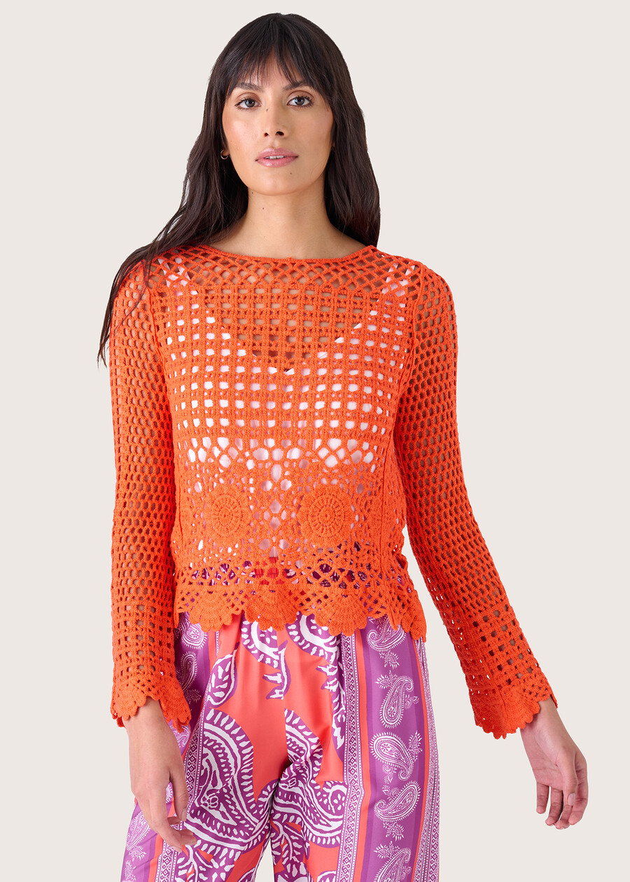 Maia 100% cotton jersey ARANCIO SUNRISE Woman , image number 1