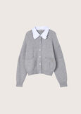 City shirt collar cardigan GRIGIO LIGHT GREY Woman image number 4