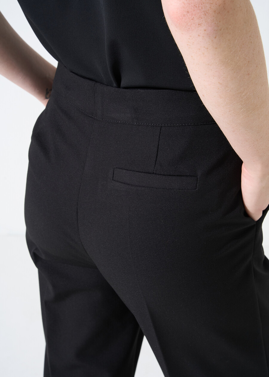 Alice bi-stretch slim trousers NERO BLACKBEIGE GESSOBLU Woman , image number 6