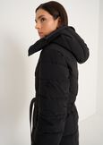 Prince padded coat with belt NERO BLACKBEIGE ECRU Woman image number 3