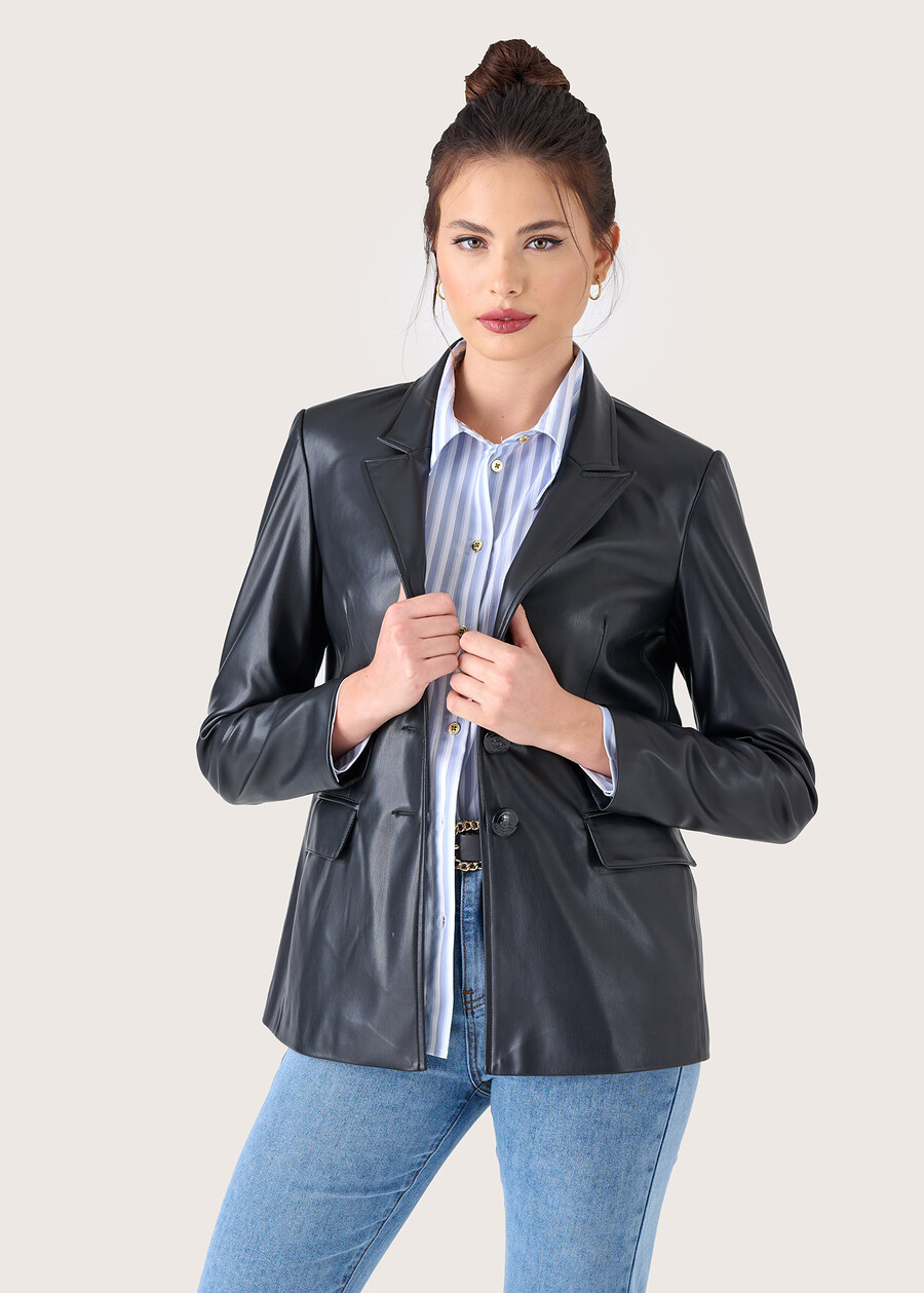 Gyl eco-leather jacket NERO BLACK Woman , image number 1