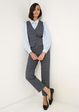 Archivio tailored check vest GRIGIO GREY Woman image number 4