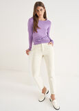 Pantalone Alicez in velluto di cotone BIANCO BURROBLUE OLTREMARE  Donna immagine n. 1