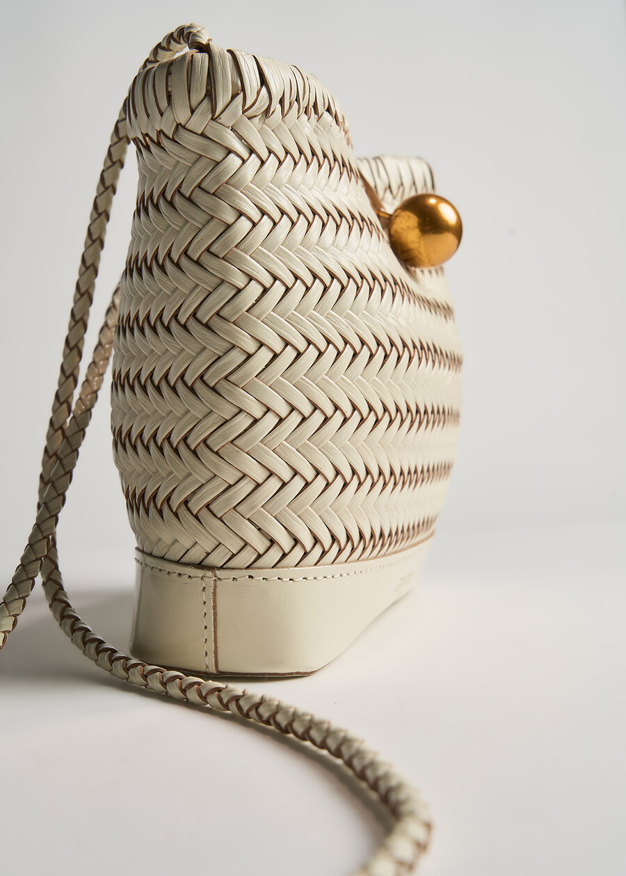 Tracolla Byork pelle riciclata BIANCO WHITE Donna , immagine n. 3