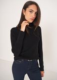 Marsh sweater with rhinestone hearts NERO BLACK Woman image number 1