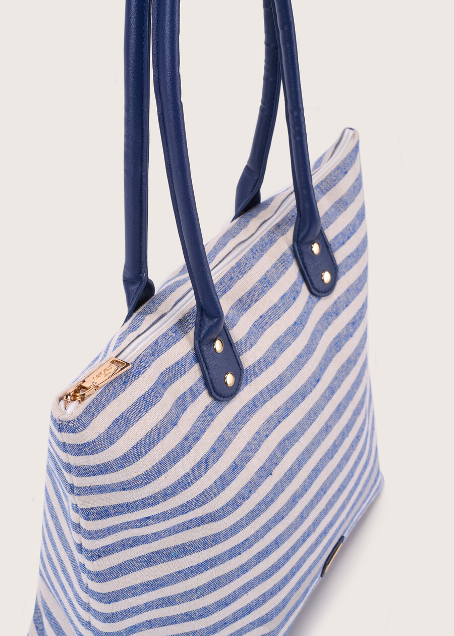 Briz eco-leather shopping bag BLU ELETTRICONEROROSSO LIPSTICKBEIGE SAFARI Woman , image number 2