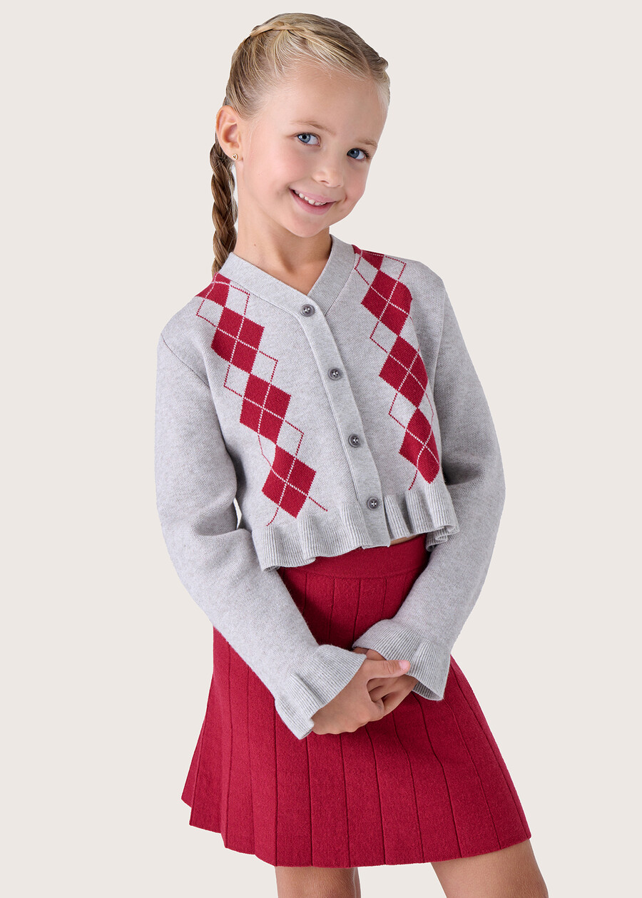 Mosty cardigan style jersey for girls GRIGIO MEDIUM GREY Woman , image number 1