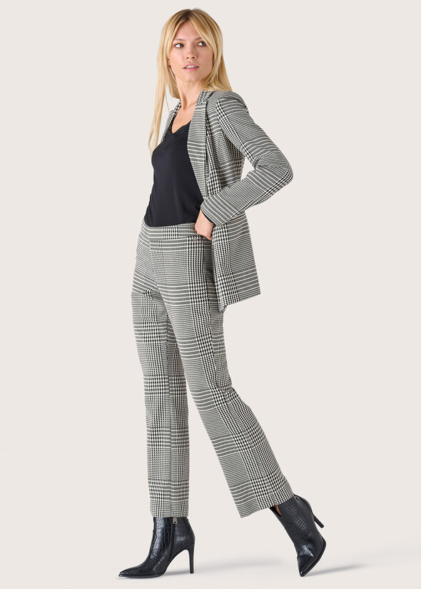 Jacqueline check pattern trousers, Woman, Trousers