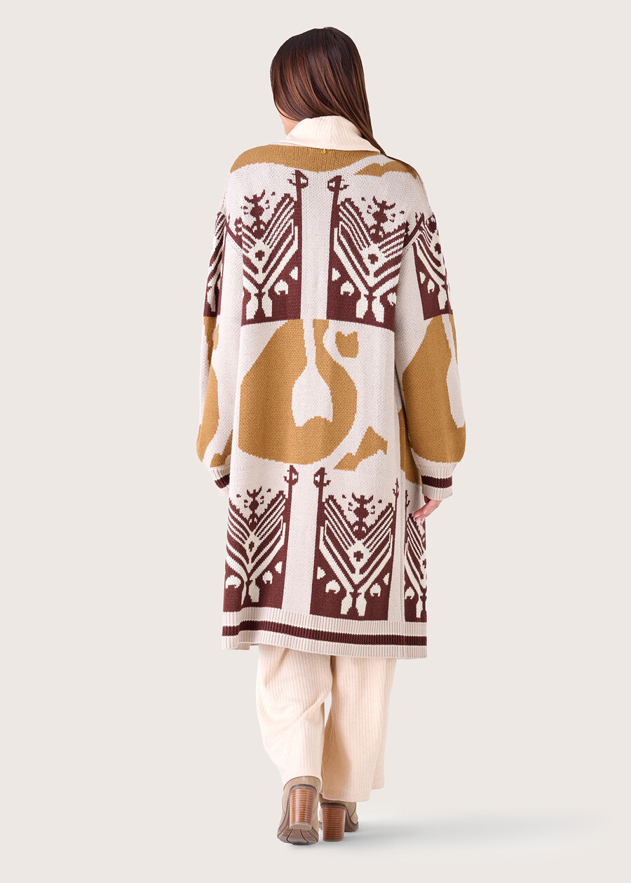 Cardigan lungo Catari MARRONE TIERRA Donna , immagine n. 3