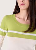 Mya round-neck sweater VERDE SALADBLU ELETTRICO Woman image number 2