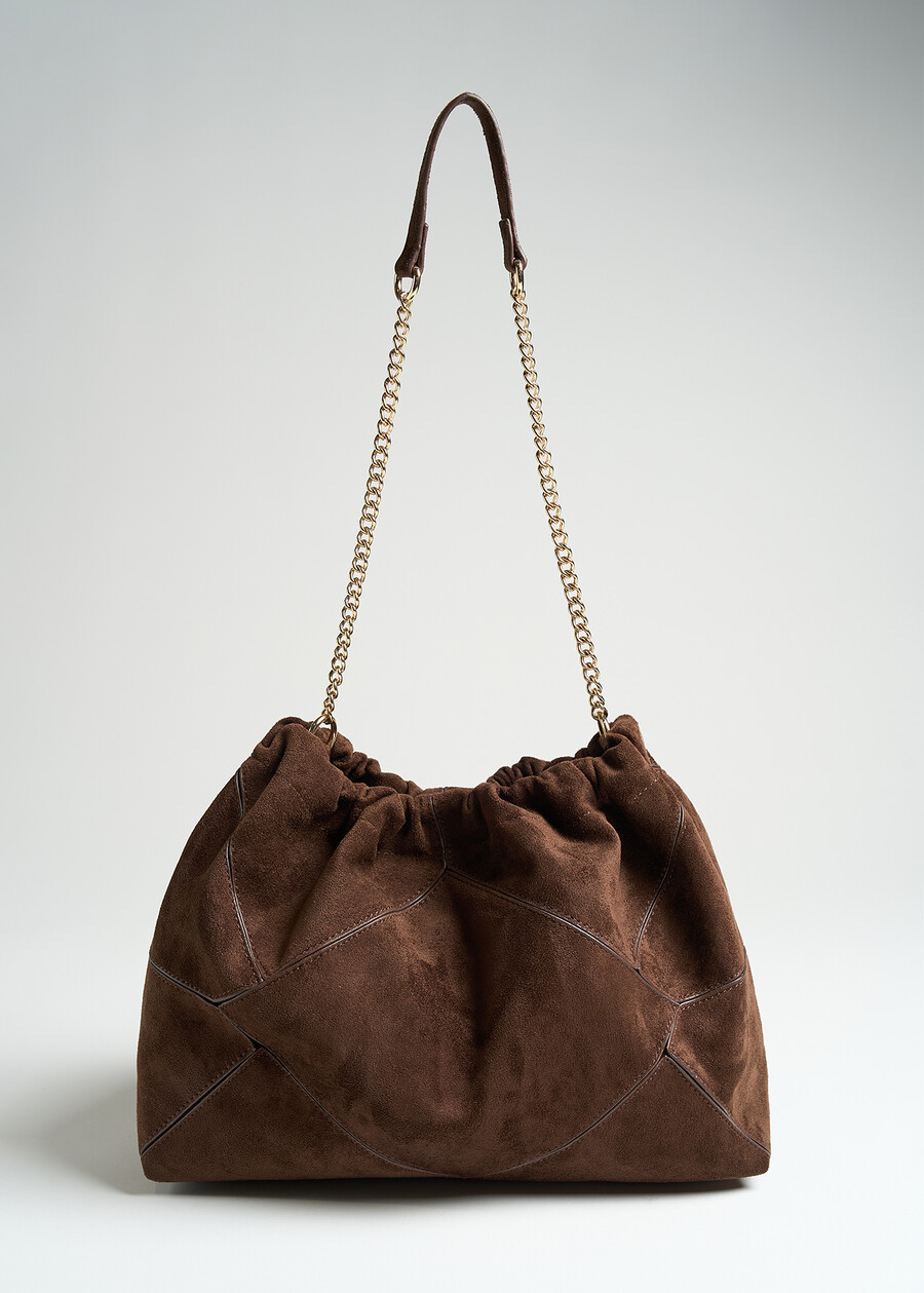 Borsa a sacca Bayl in eco camoscio MARRONE Donna , immagine n. 3