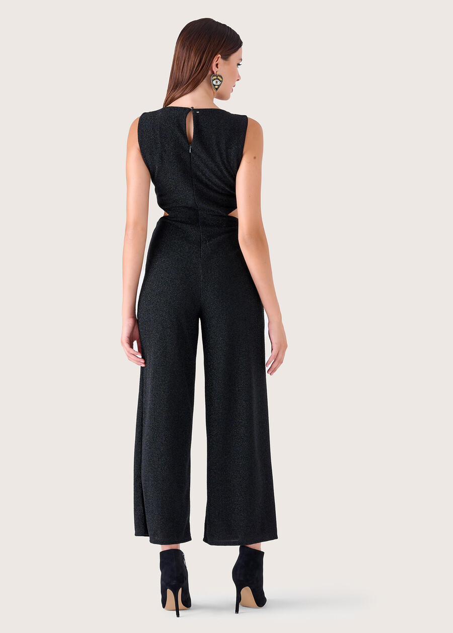 Tuta smanicata Taylor in lurex NERO BLACK Donna , immagine n. 4