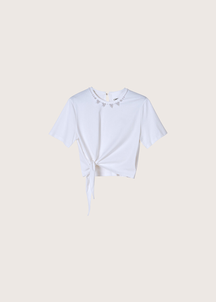 Salem 100% cotton T-shirt BIANCO WHITE Woman , image number 4