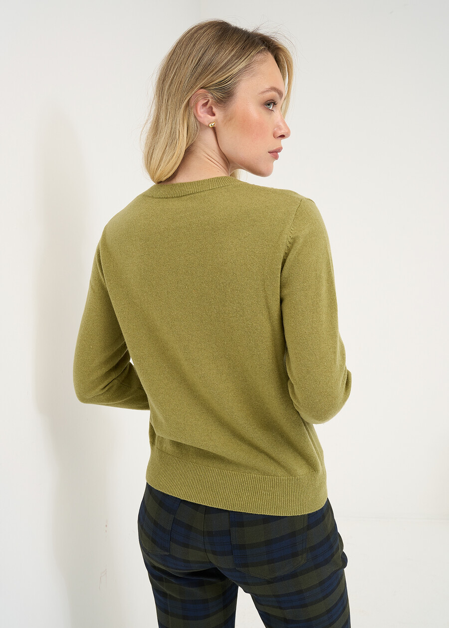 Maglia Marty treccia Laboratorio ROSSO BORDEAUXVERDE Donna , immagine n. 3